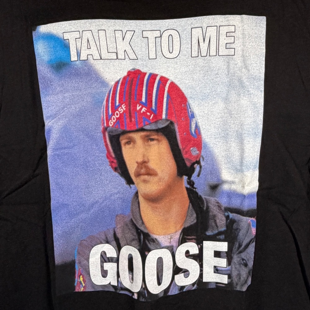 Talk To Me Goose Top Gun T-Shirt Black Men's Medium Short Sleeve NWOT - Picture 5 of 5